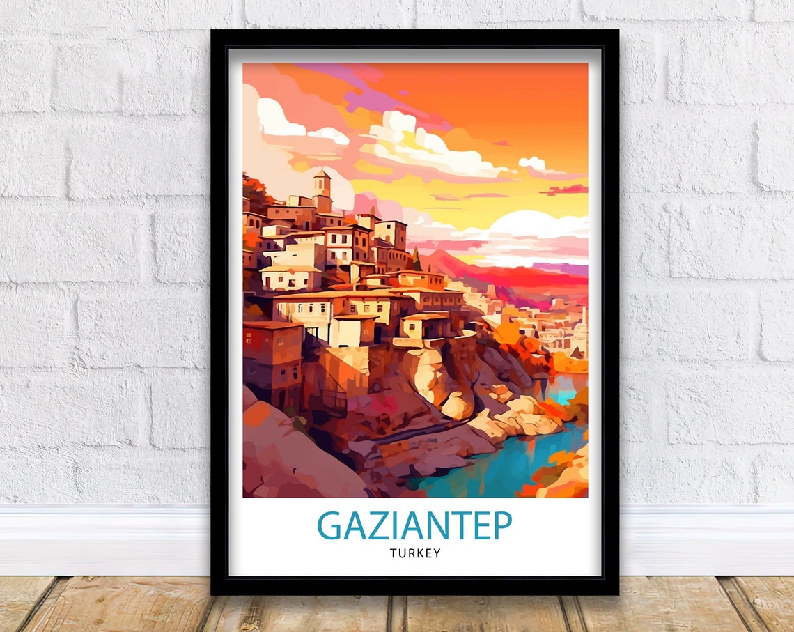 Gaziantep Turkey Travel Print Gaziantep Wall Decor Gaziantep Poster Turkey Travel Prints Gaziantep Art Print Gaziantep Illustrationgaziantep