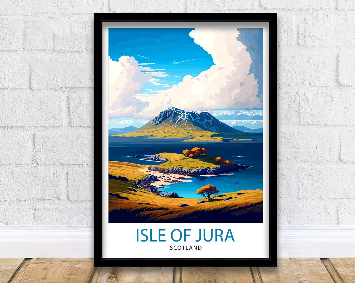 Isle of Jura Scotland Travel Poster, Jura Decor