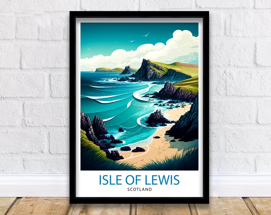 Isle Of Lewis Travel Poster, Lewis Home Decor