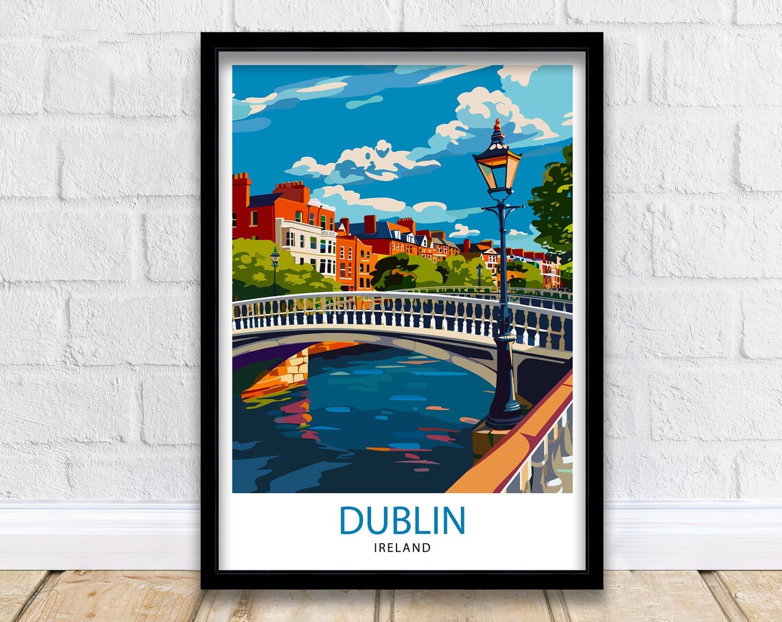 Dublin Ireland Temple Bar Wall Art Print