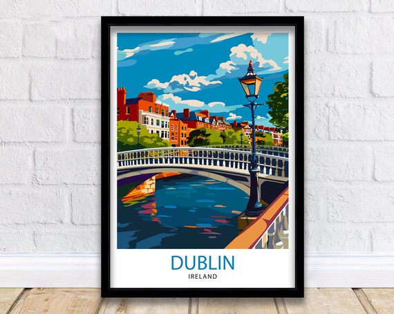 Dublin Ireland Temple Bar Wall Art Print