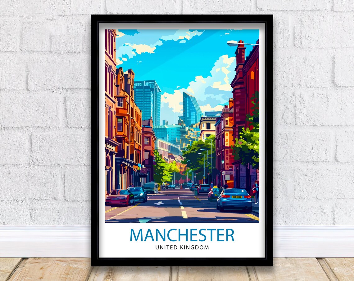 Manchester Cityscape Home Decor Art Print