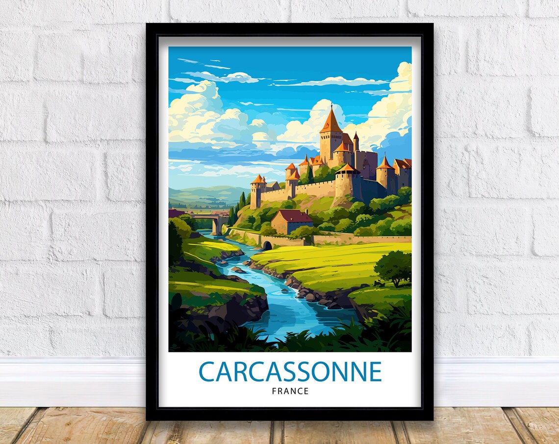 Carcassonne France Travel Print Travel Poster