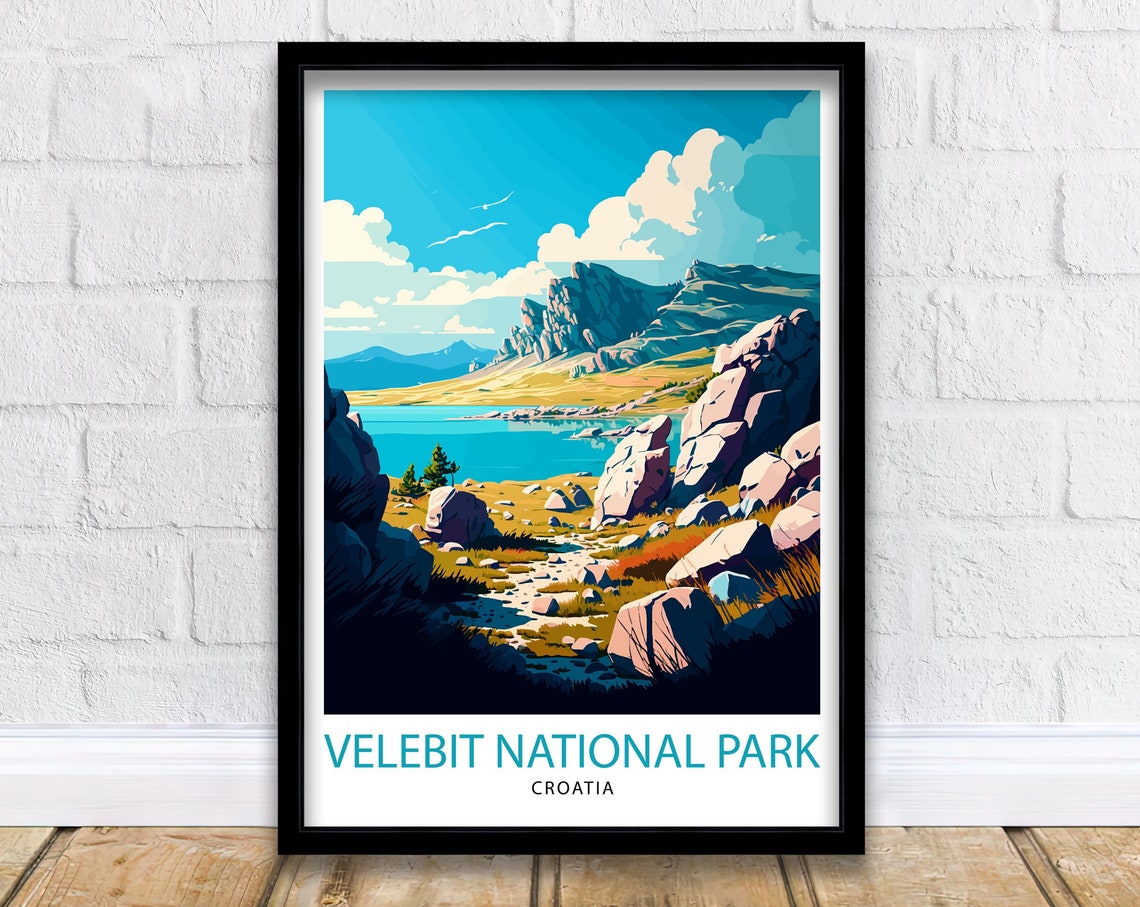 Northern Velebit Travel Print Croatia Wall Decor Croatia Home Living Decor Croatia Illustration Travel Poster Gift For Croatia Croatia Home