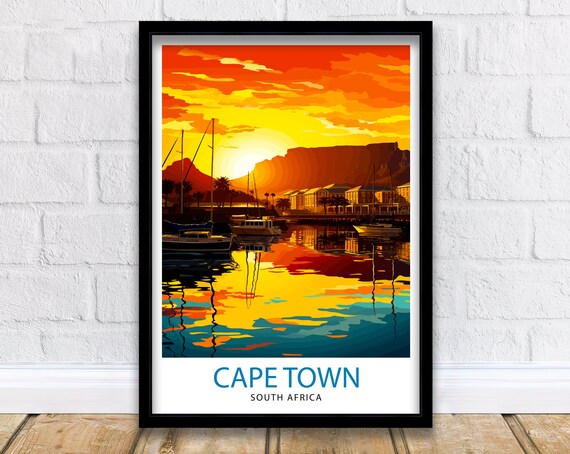 Cape Town South Africa Travel Print Cape Town Wall Decor Cape Town Poster South Africa Travel Prints Cape Town Art Print Cape Town