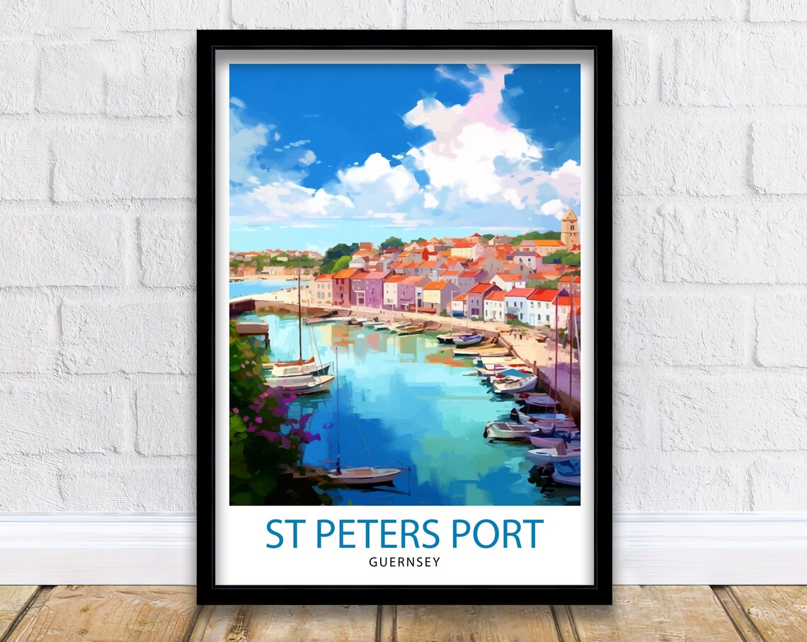St Peter Port Guernsey Wall Decor Travel Poster