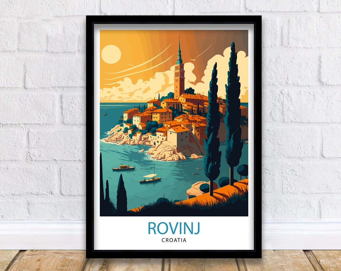 Rovinj Croatia Travel Print Rovinj Wall Art Rovinj Home Decor Croatia Travel Poster Rovinj Illustration Gift For Croatia Travel Rovinj Art