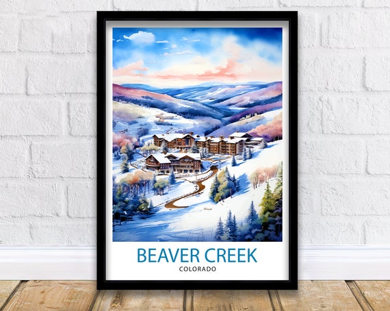 Beaver Creek Colorado Print Beaver Creek Decor Beaver Creek Poster Beaver Creek Art Beaver Creek Wall Art Gift For Skiing Fans Beaver Creek