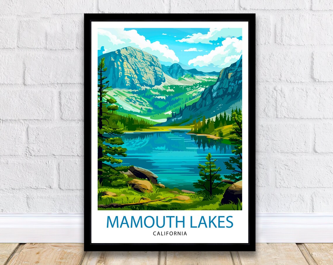 Mammoth Lakes California Sierra Mountain Lake Evergreens Poster