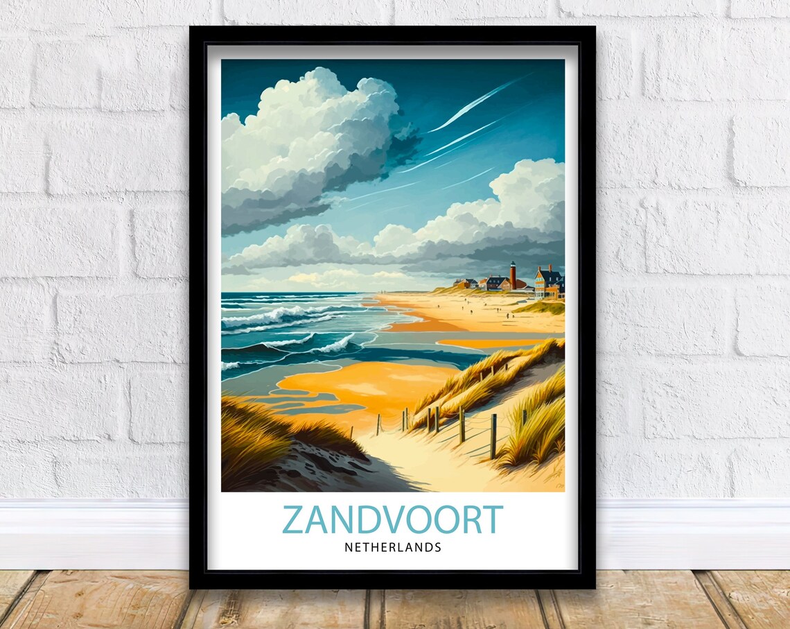 Zandvoort Netherlands Travel Poster, Europe Decor