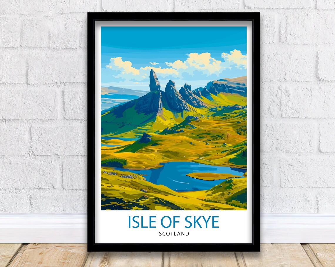 Isle Of Skye Travel Poster, Scotland Wall Decor