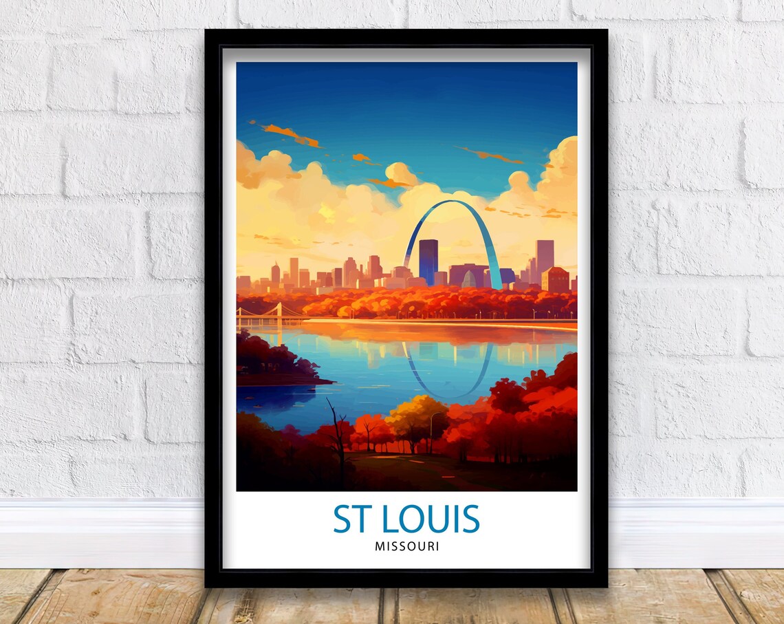 St Louis Missouri Travel Poster, USA Art Print