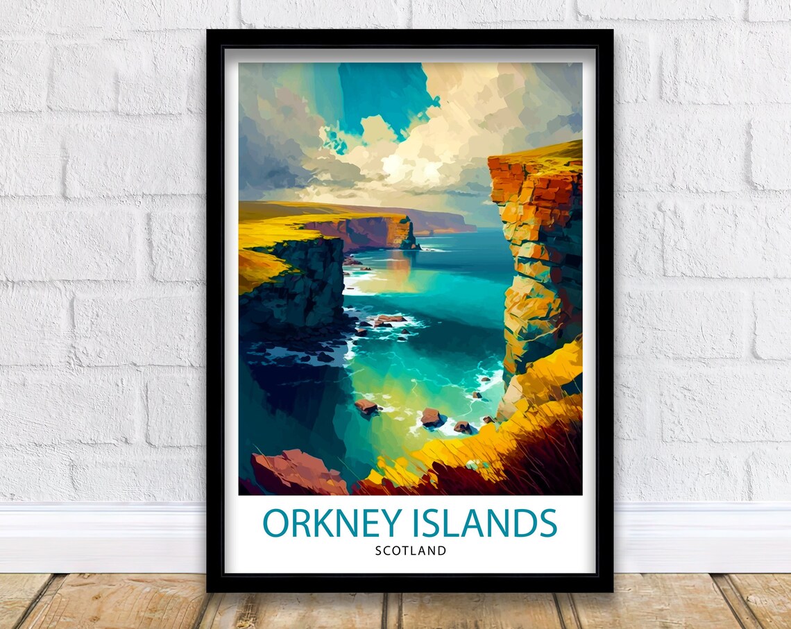 Orkney Islands Travel Poster, Orkney Home Decor