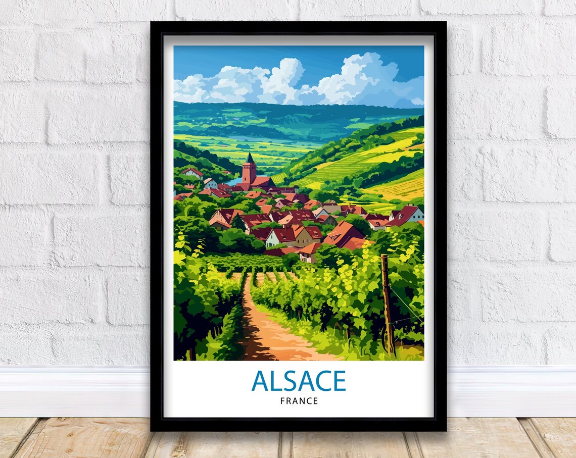 Alsace France Travel Poster, Europe Wall Art