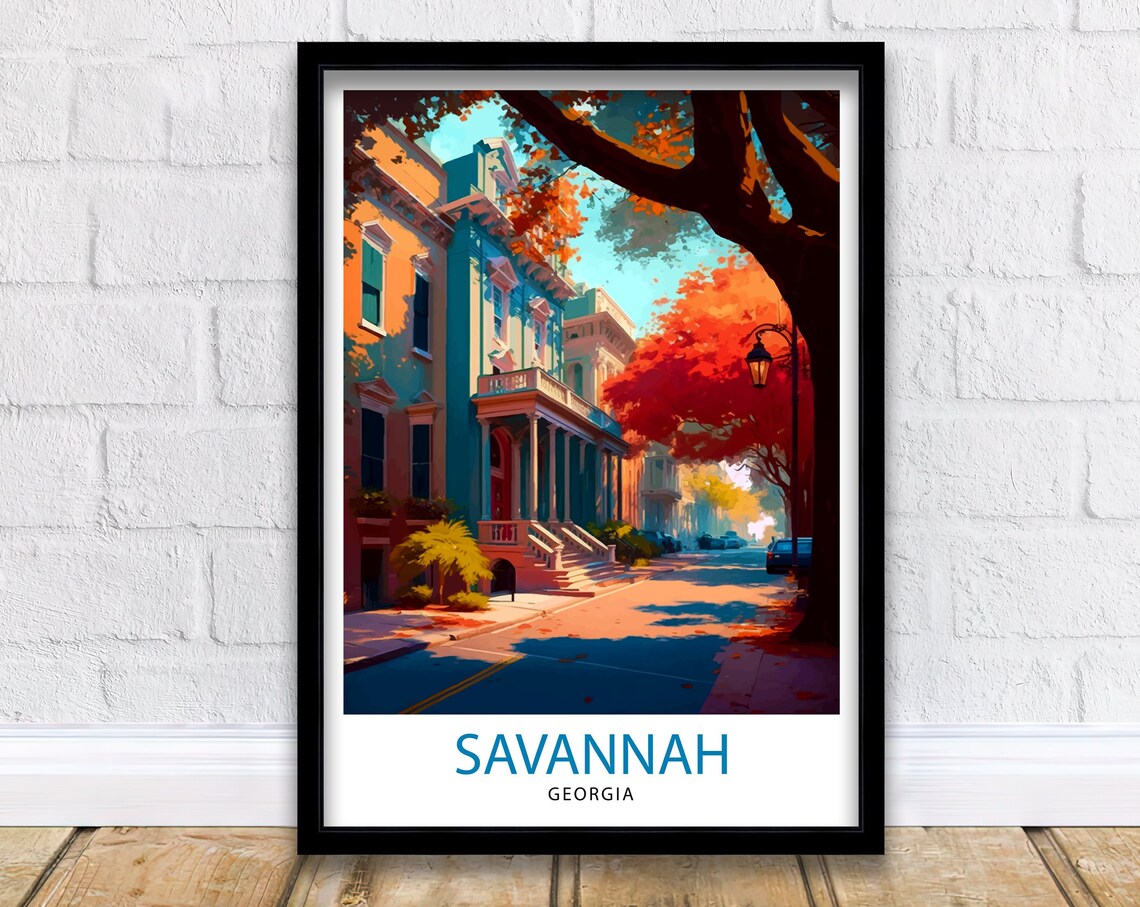 Savannah Georgia Travel Poster, Wall Decor