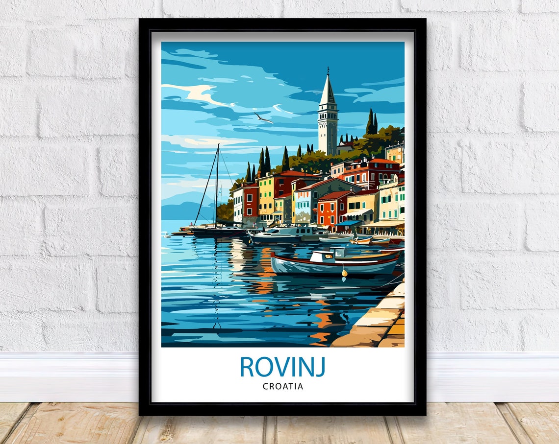Rovinj Croatia Travel Print Rovinj Wall Art Rovinj Home Decor Croatia Travel Poster Rovinj Illustration Gift For Croatia Travel Rovinj Art