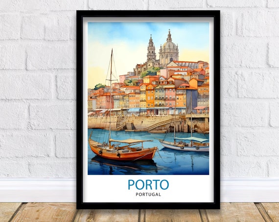 Porto Portugal Travel Poster, Travel Wall Decor
