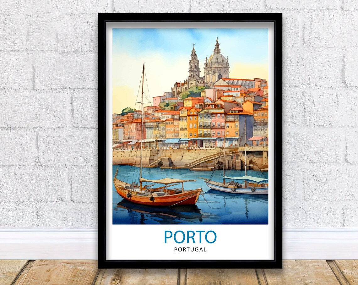 Porto Portugal Travel Poster, Travel Wall Decor