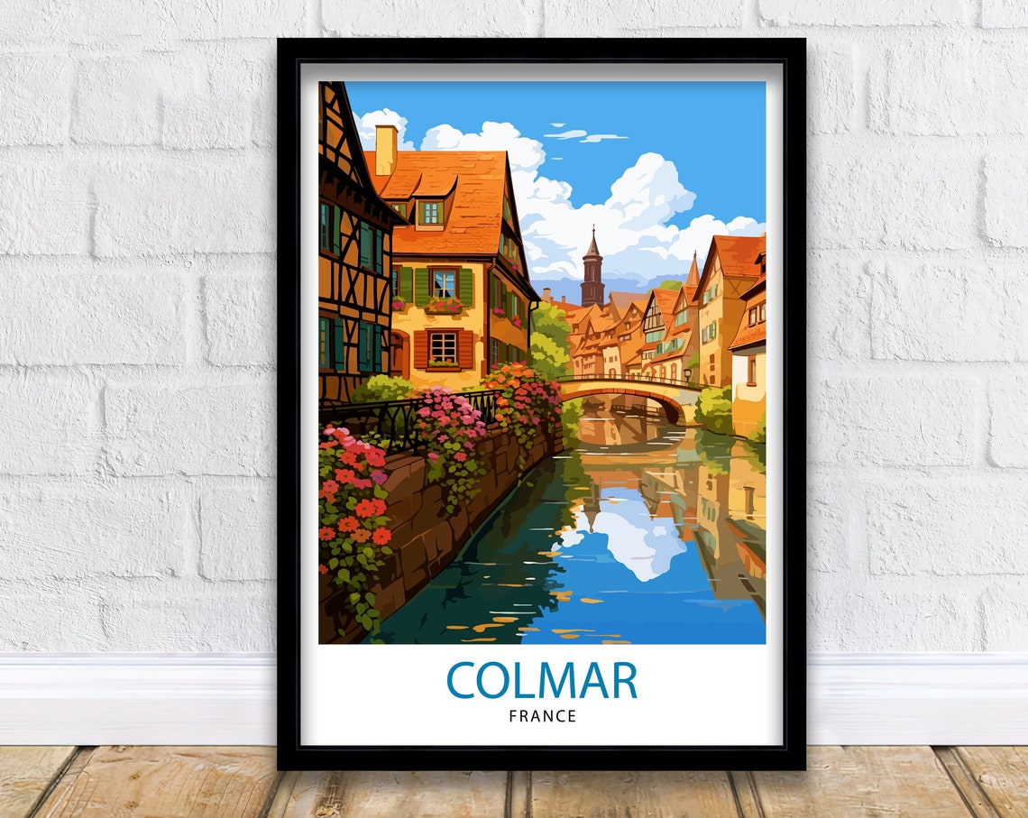 Colmar France Travel Print Colmar Wall Art Colmar Home Decor Colmar Illustration Travel Poster Gift For Colmar France France Home Decor