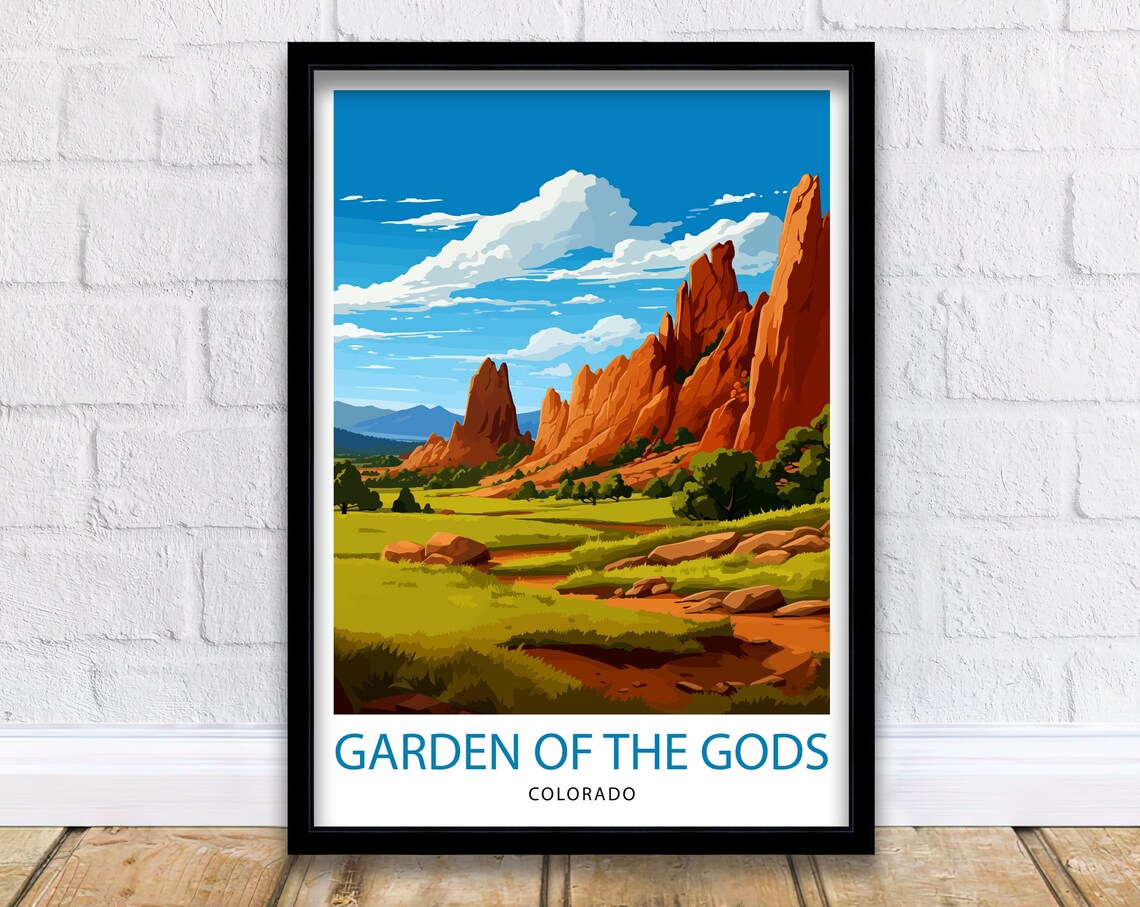 Garden of the Gods Colorado Red Rock Formations Scenic Poster