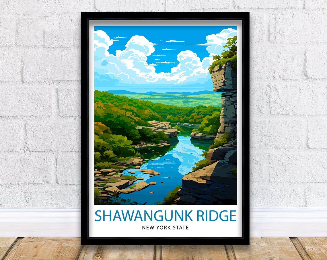 Shawangunk Ridge New York Landscape Travel Poster