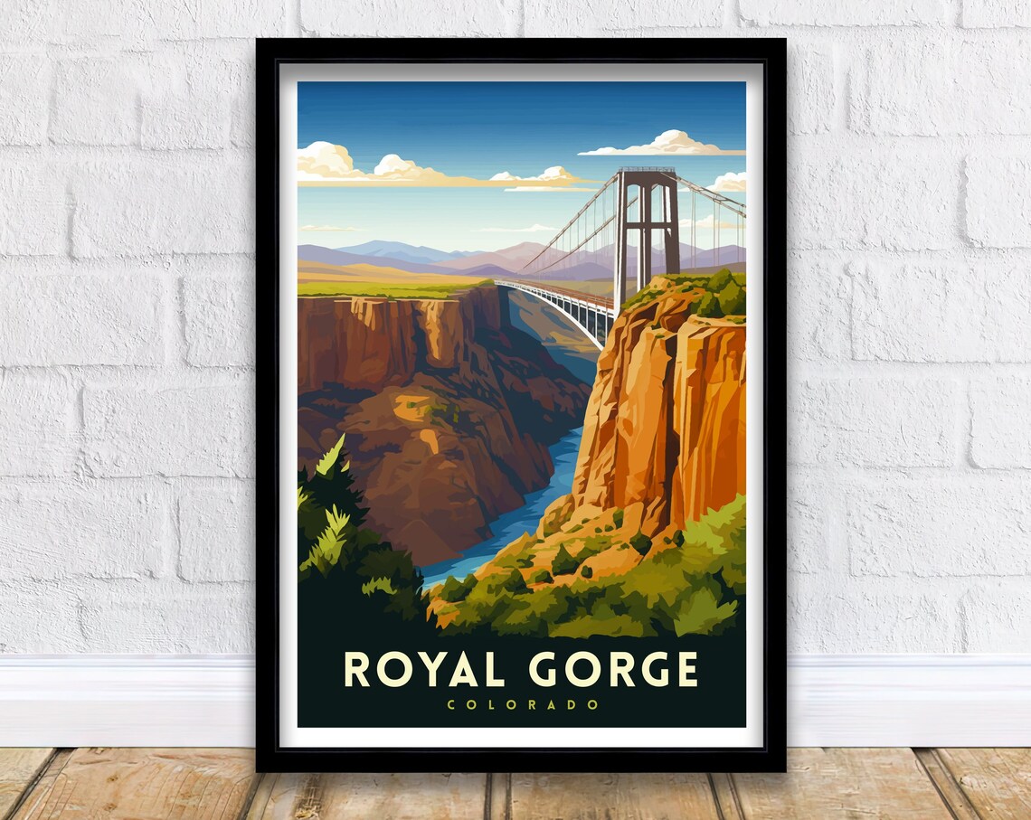Royal Gorge Bridge Colorado Travel Poster