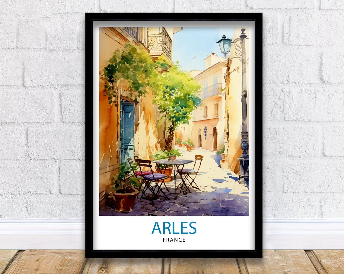 Arles France Travel Print Arles Wall Decor Arles Home Living Decor Arles France Illustration Travel Poster Gift For Arles France Home Decor