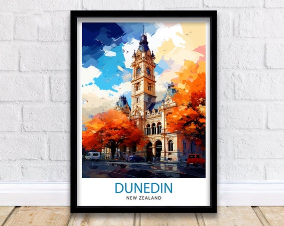 Dunedin New Zealand Otago Peninsula Cityscape Art Print
