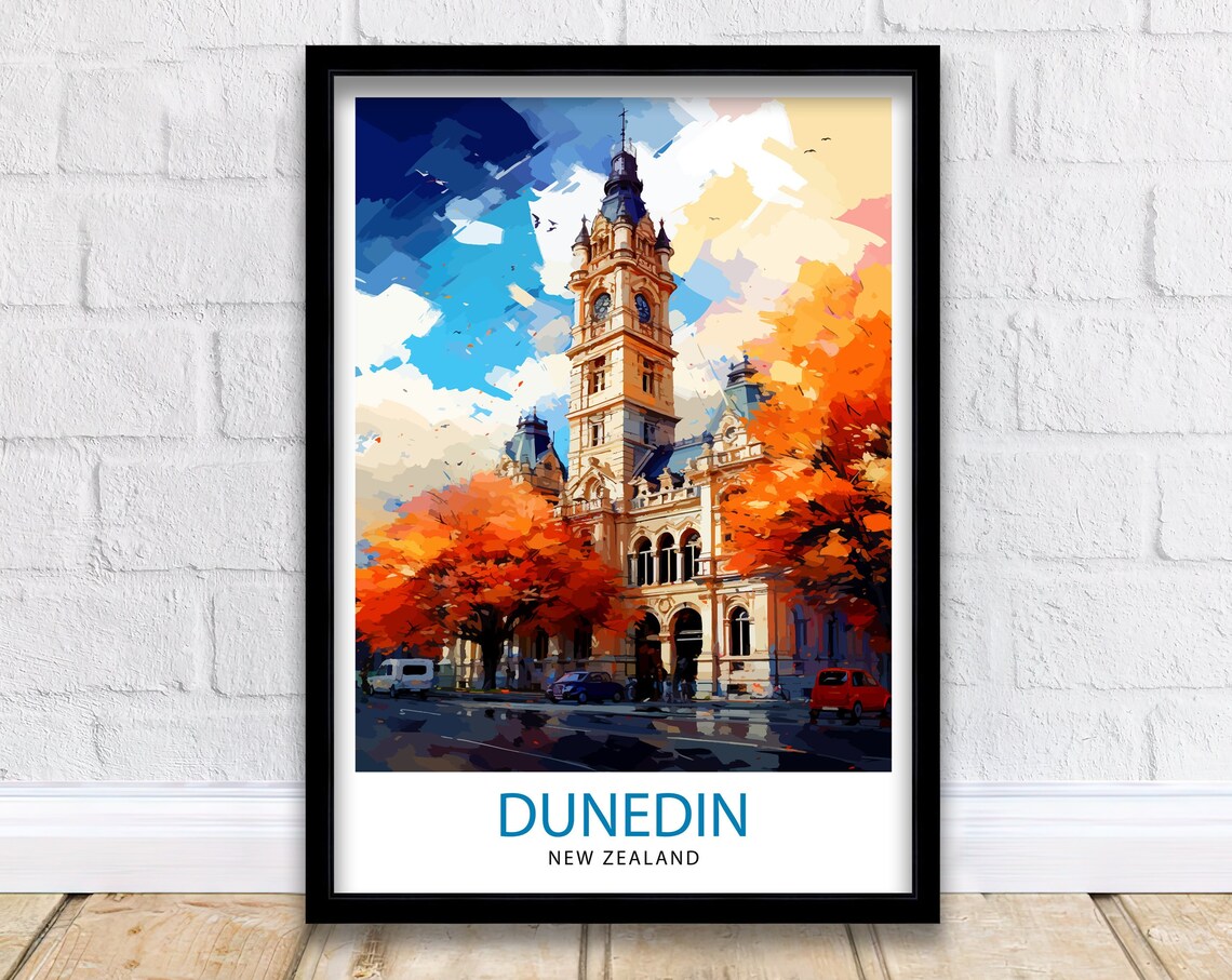 Dunedin New Zealand Otago Peninsula Cityscape Art Print