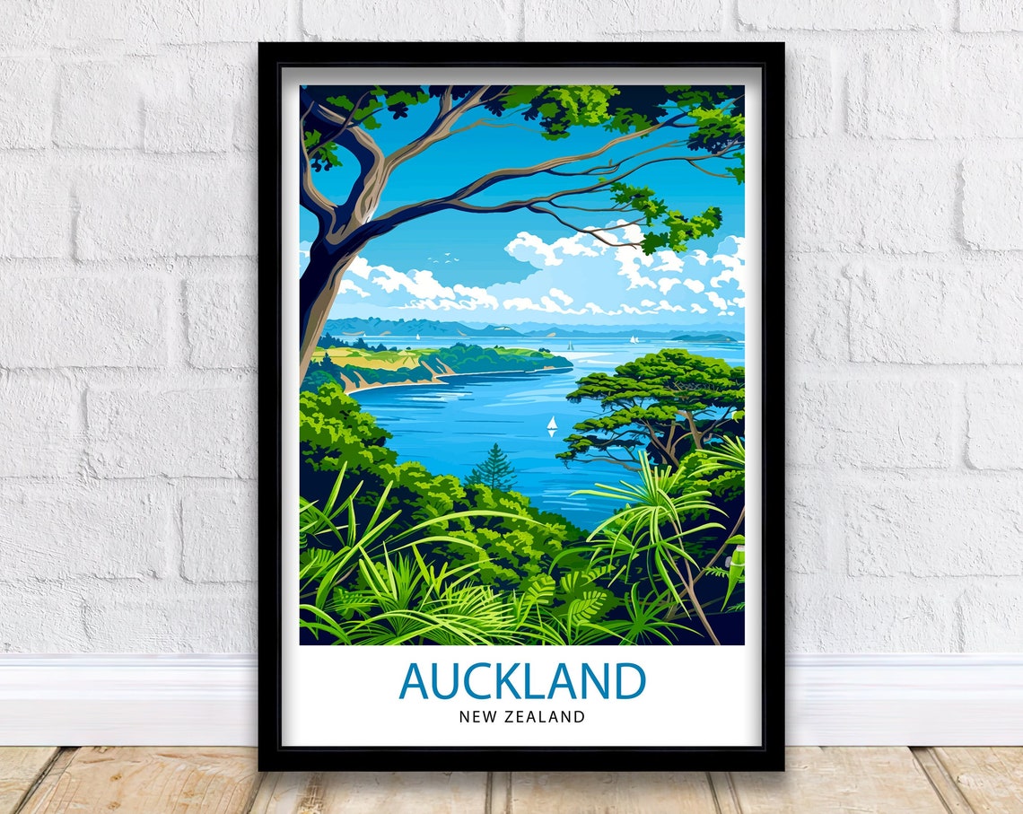 Auckland New Zealand Travel Print Wall Decor Wall Art Auckland Wall Hanging Home Dcor Auckland Gift Art Lovers New Zealand