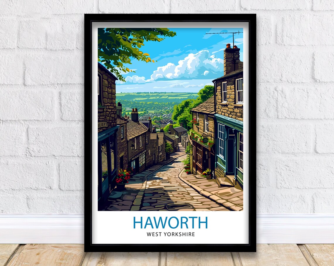 Haworth Yorkshire Travel Poster, England Wall Art