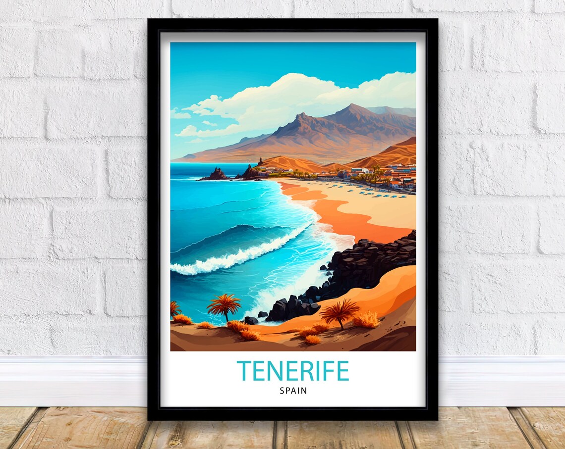 Tenerife Spain Travel Poster, Home Decor