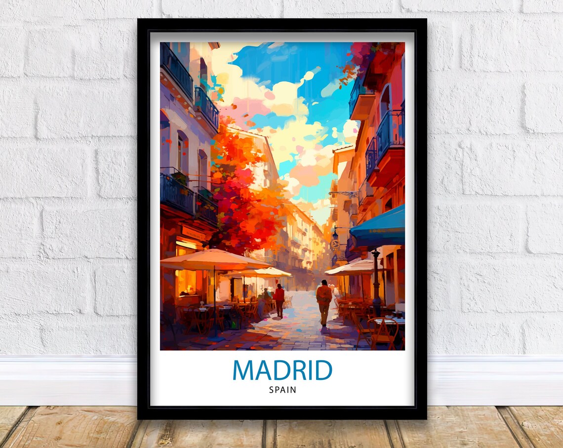 Madrid Spain Travel Poster, Madrid Art Print
