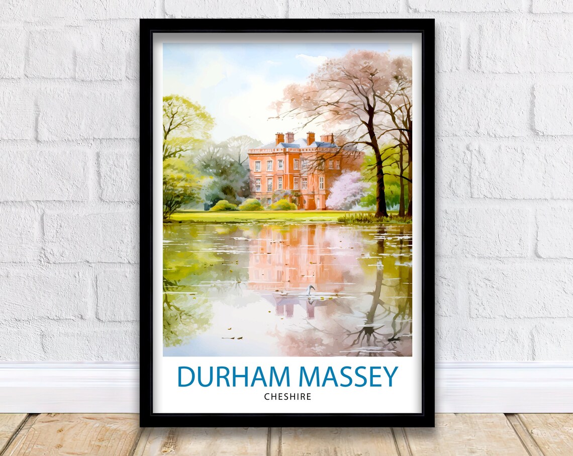 Durham Massey Cheshire Stately Manor Lakeside Gardens Poster