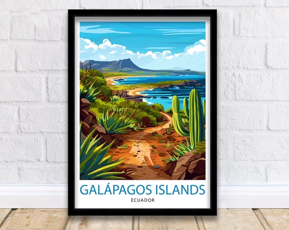Galapagos Islands Ecuador Travel Print Wall Decor Wall Art Galapagos Islands Wall Hanging Home Dcor Galapagos Islands Gift Art Lovers