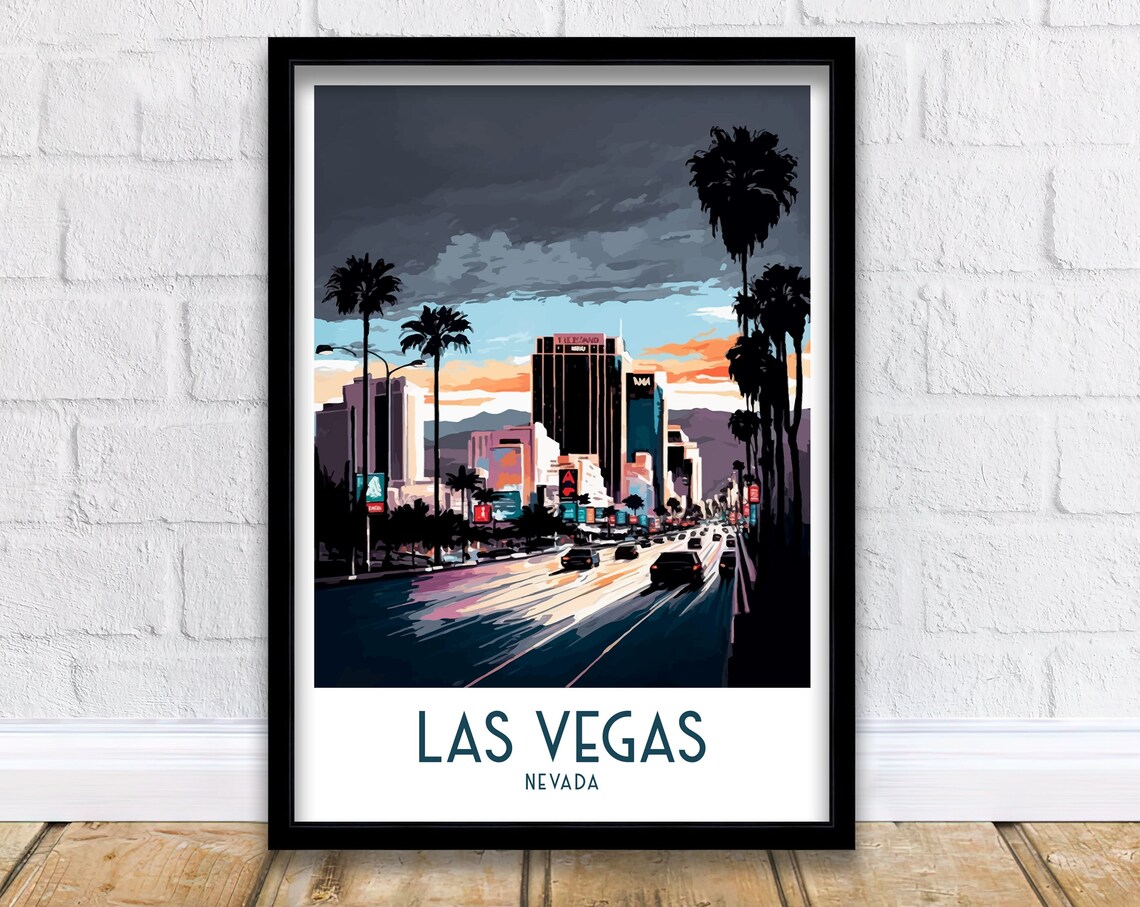Las Vegas Travel Poster, Nevada Place Print