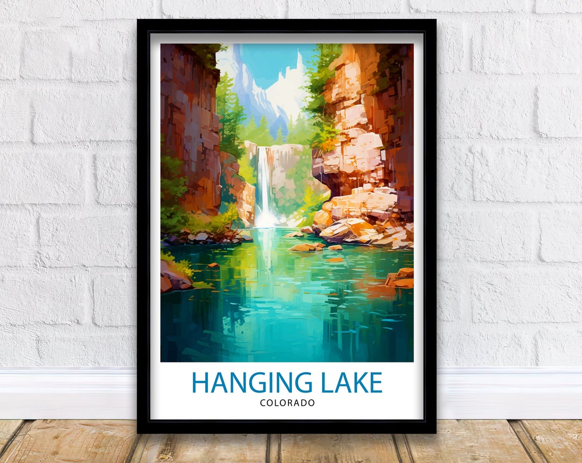 Hanging Lake Colorado Waterfall Canyon Turquoise Pool Poster
