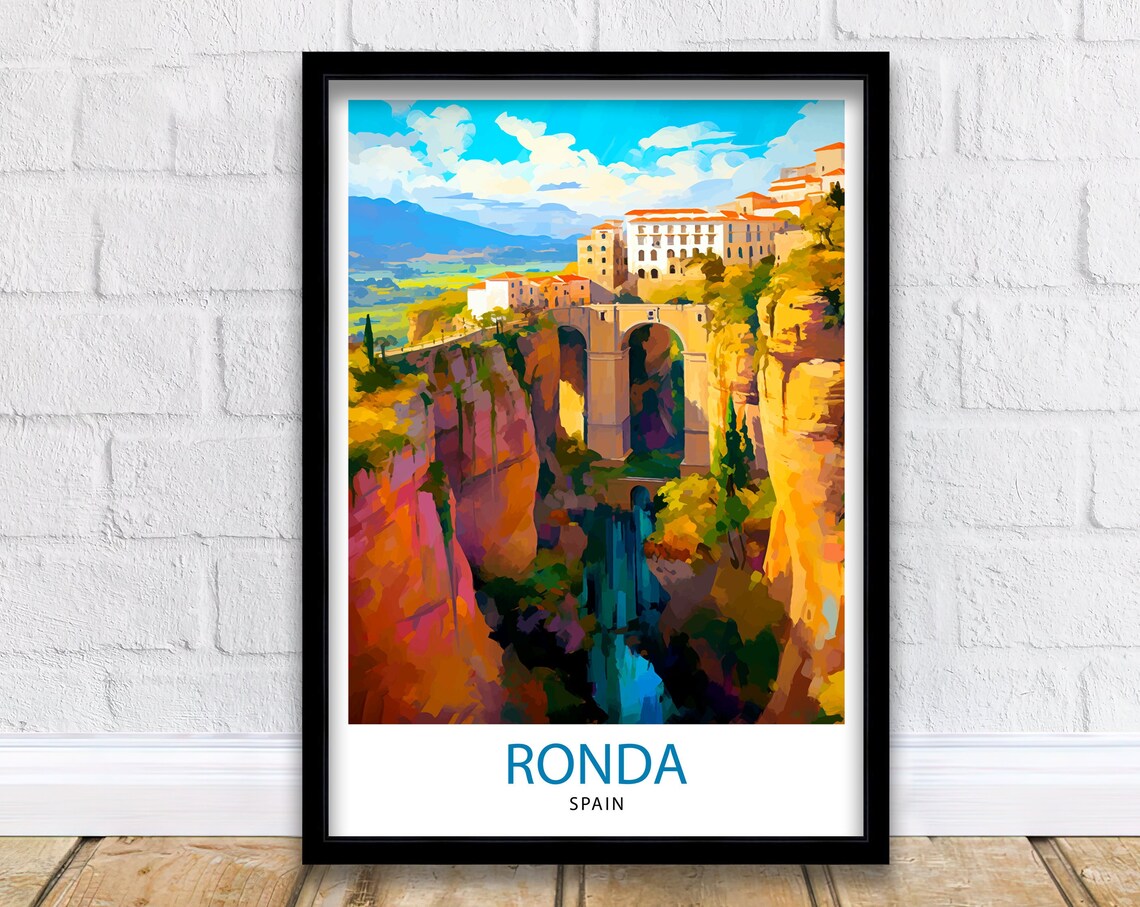 Ronda Spain Travel Poster, European Place Print