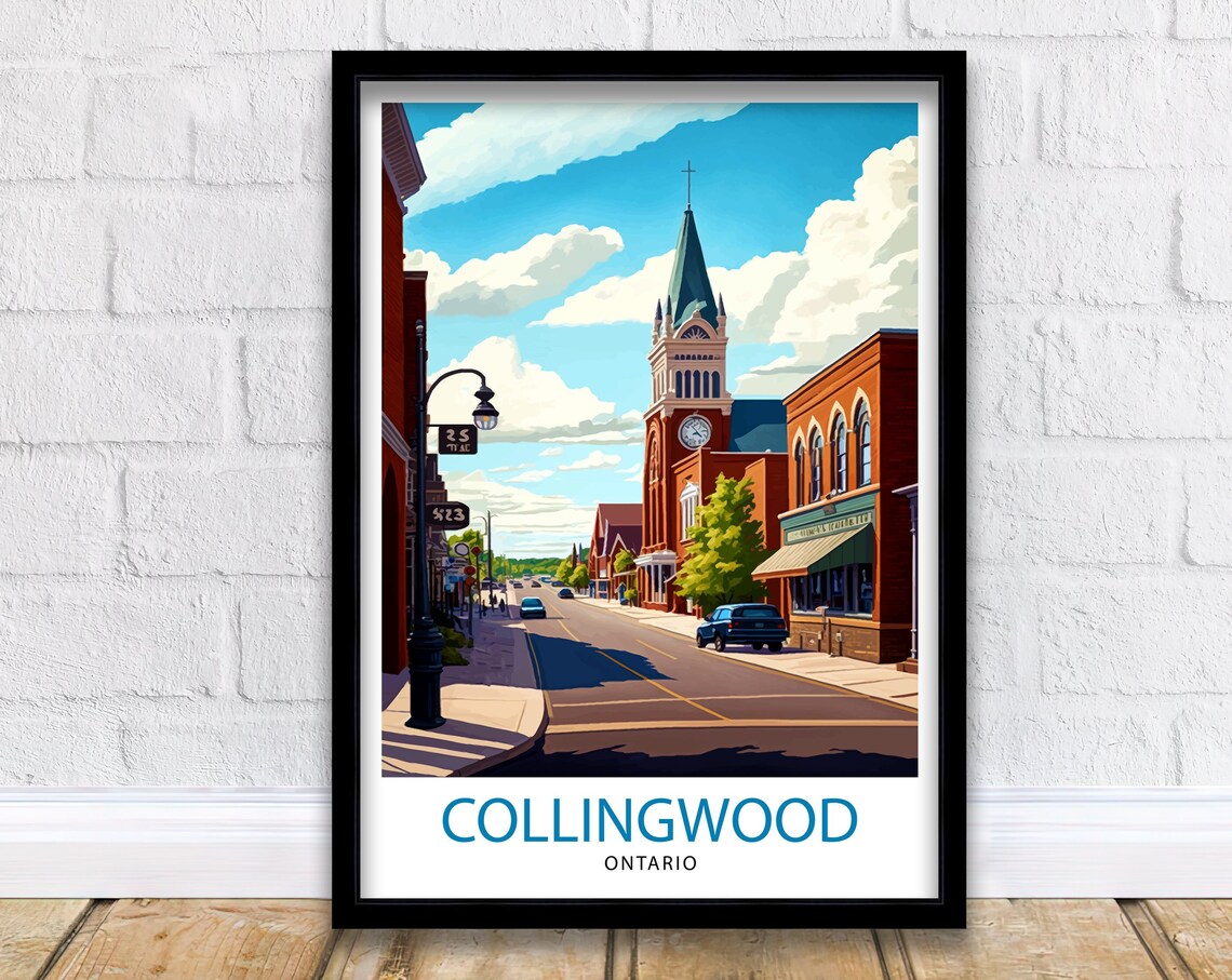Collingwood Ontario Travel Poster, Place Decor