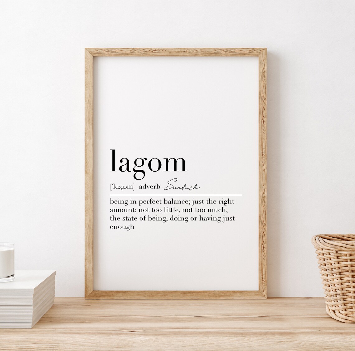Lagom Definition Poster, Scandinavian Nordic Decor - Image 2
