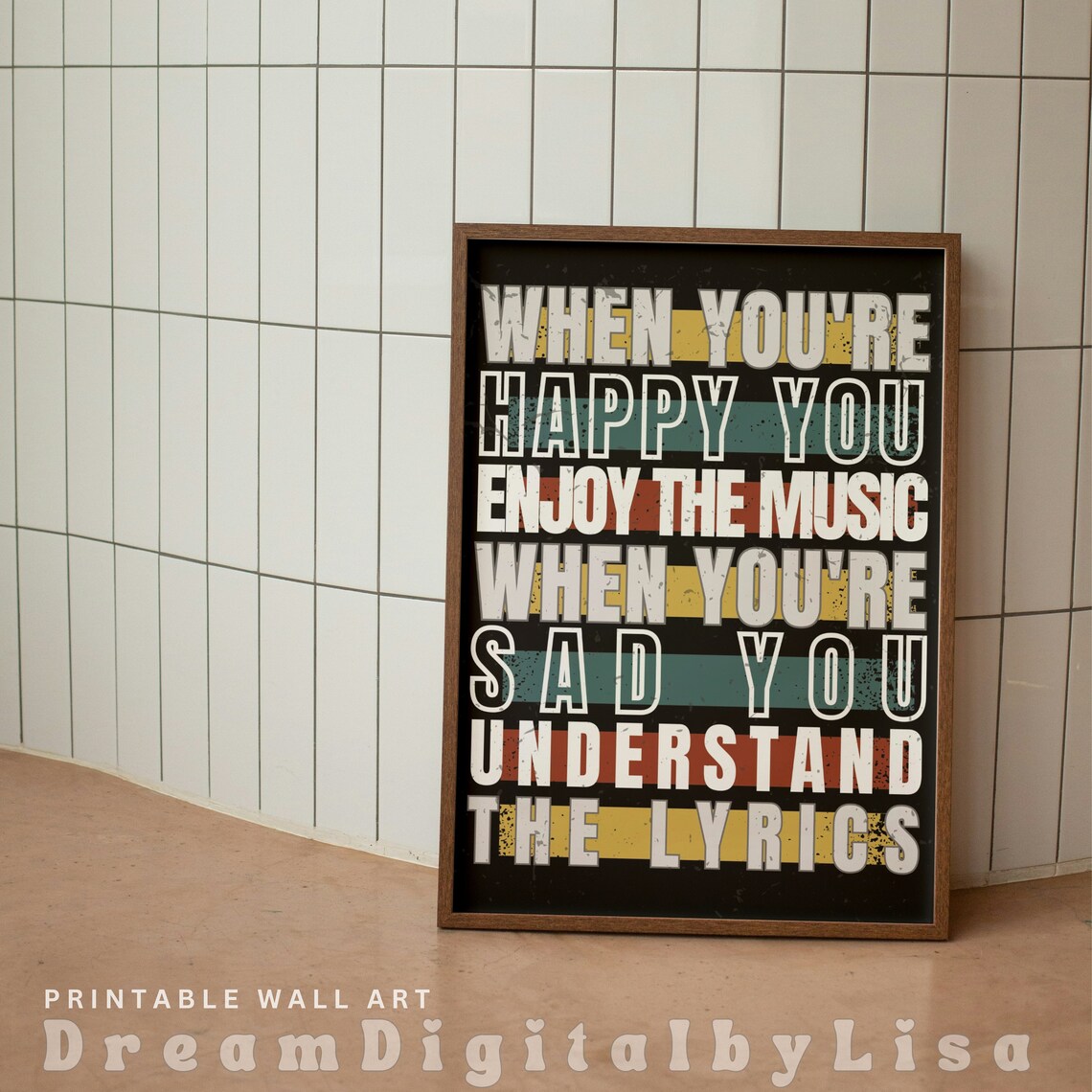 Music Quotable Art Print, Music Wall Art - Image 2
