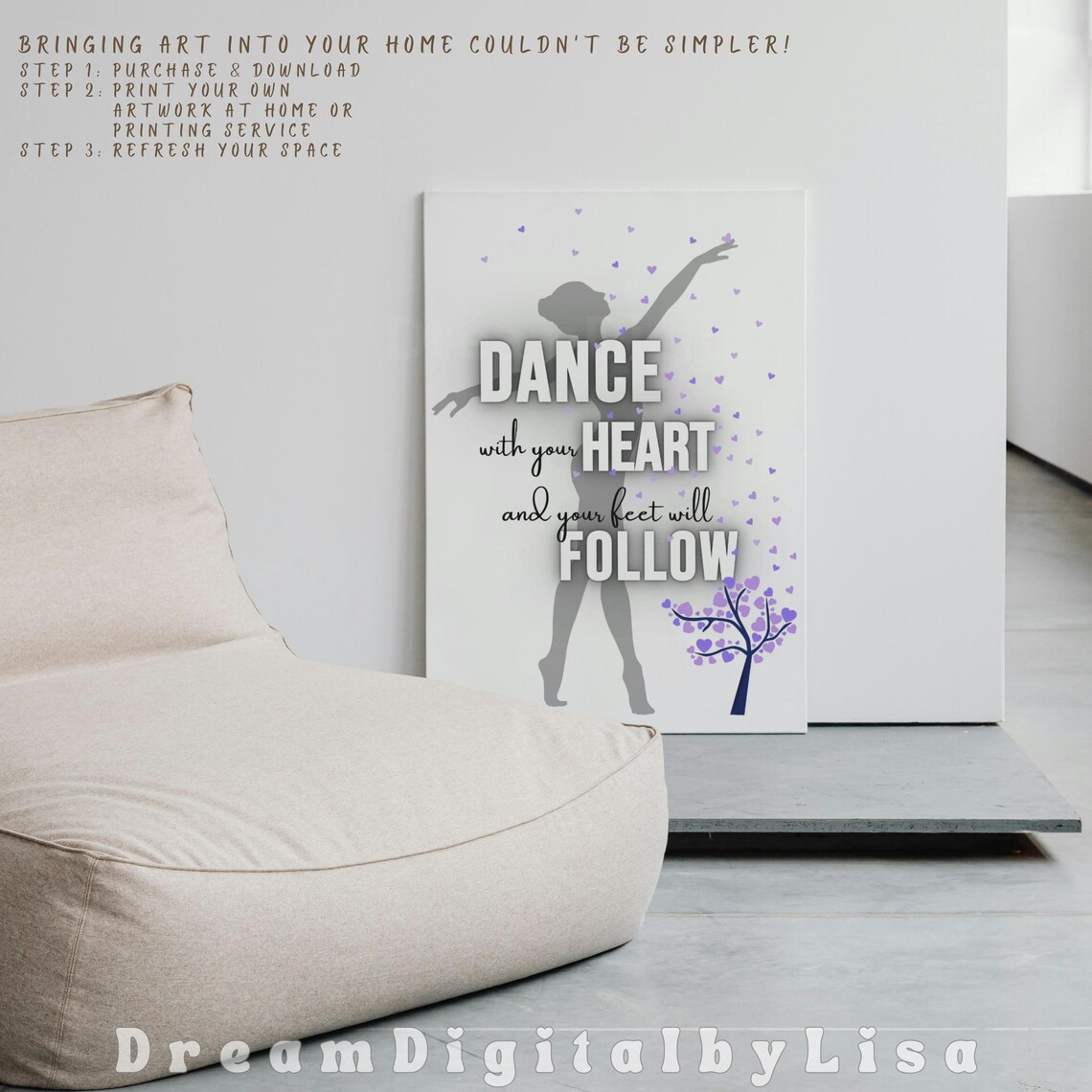 Dance With Your Heart and Your Feet Will Follow Dancer Quote Poster - Image 4
