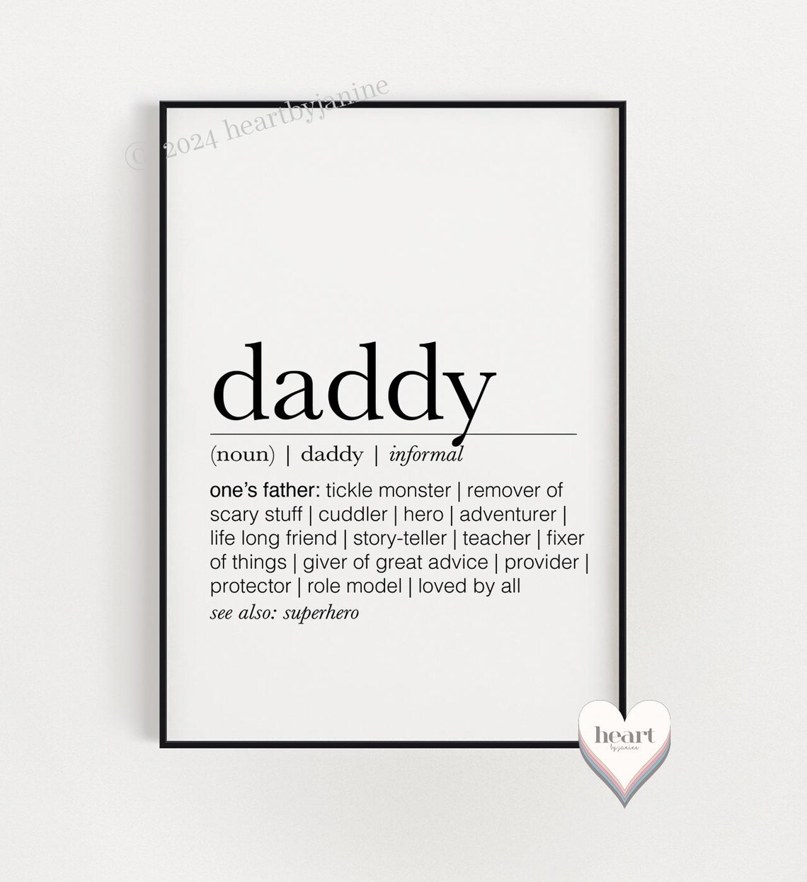 Daddy Definition Quote Typography, Fathers Day Gift - Image 3
