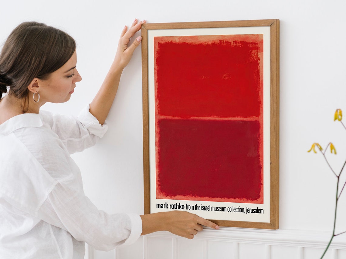 Mark Rothko Red Color Field Israel Museum Collection Exhibition Poster - Image 4