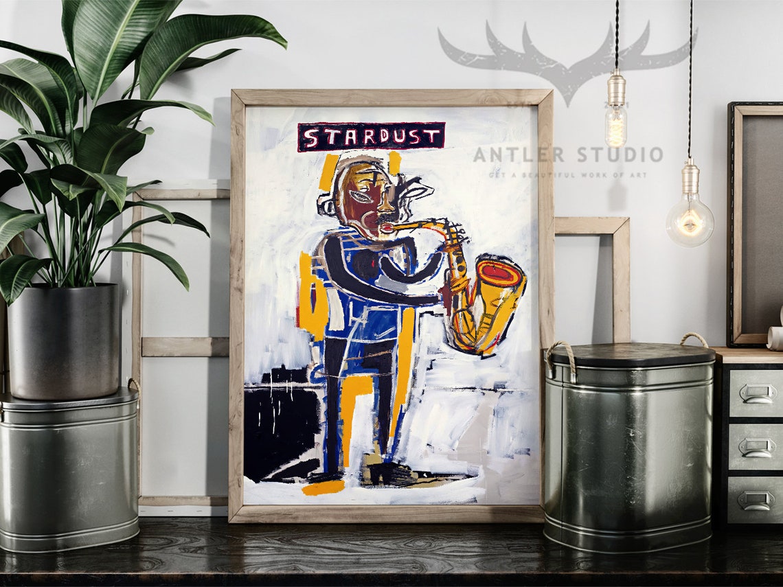 Jean-Michel Basquiat Stardust Saxophone Player Sketch Art Poster - Image 3