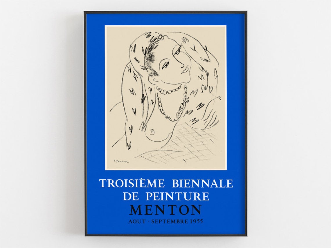 Henri Matisse Troisieme Biennale Menton 1955 Exhibition Poster