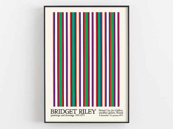 Bridget Riley Stripe Paintings Bristol 1974 Exhibition Poster