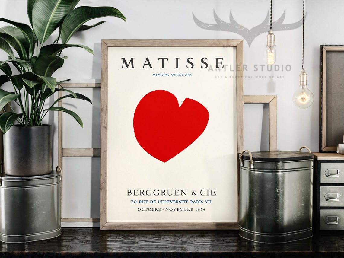 Henri Matisse Big Red Heart Papiers Decoupes Paris 1954 Poster - Image 2