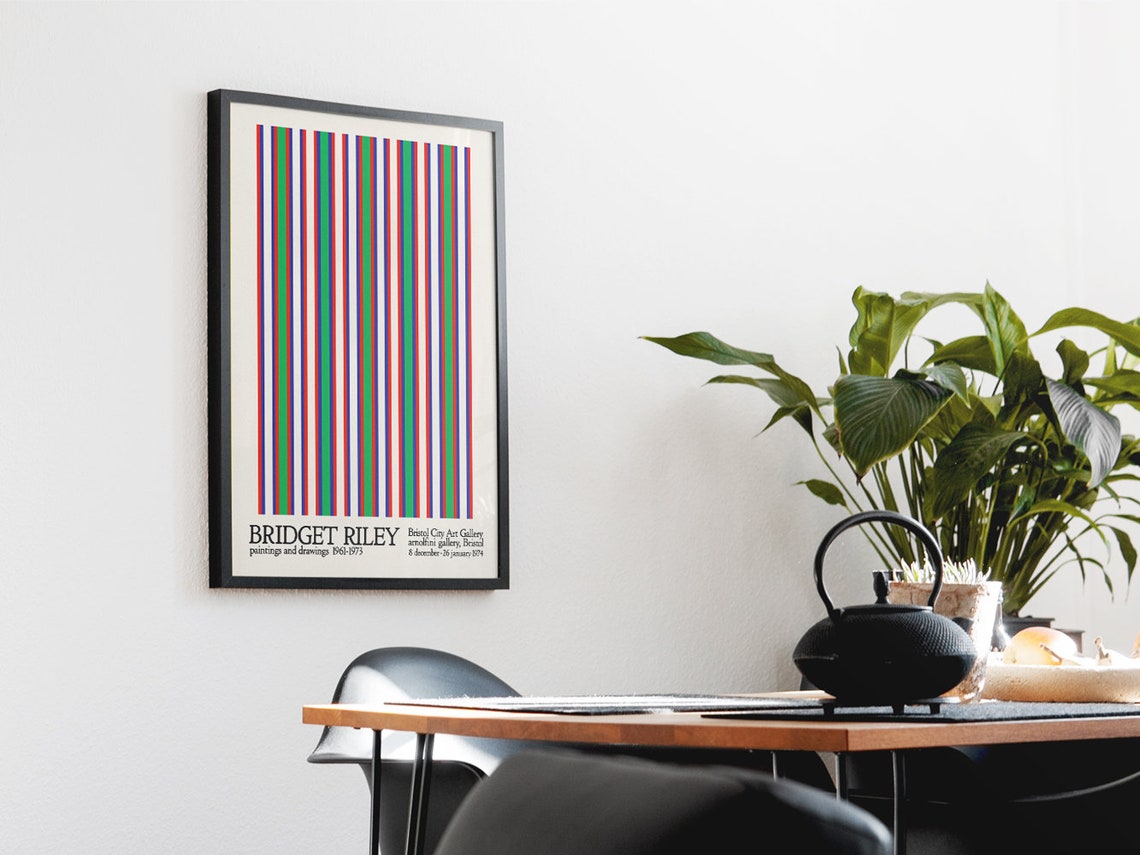 Bridget Riley Stripe Paintings Bristol 1974 Exhibition Poster - Image 2