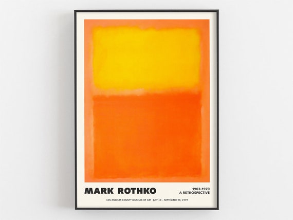 Mark Rothko Exhibition Poster Color Field Museum Art Print Abstract Expressionism Yellow And Orange Painting Office Wall Decor Gifts